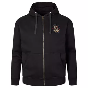 Sweat cardigan à capuche noir 2XL à 8XL