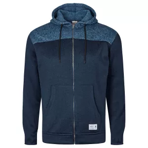 Sweat cardigan à capuche Mélange de bleu 2XL à 8XL