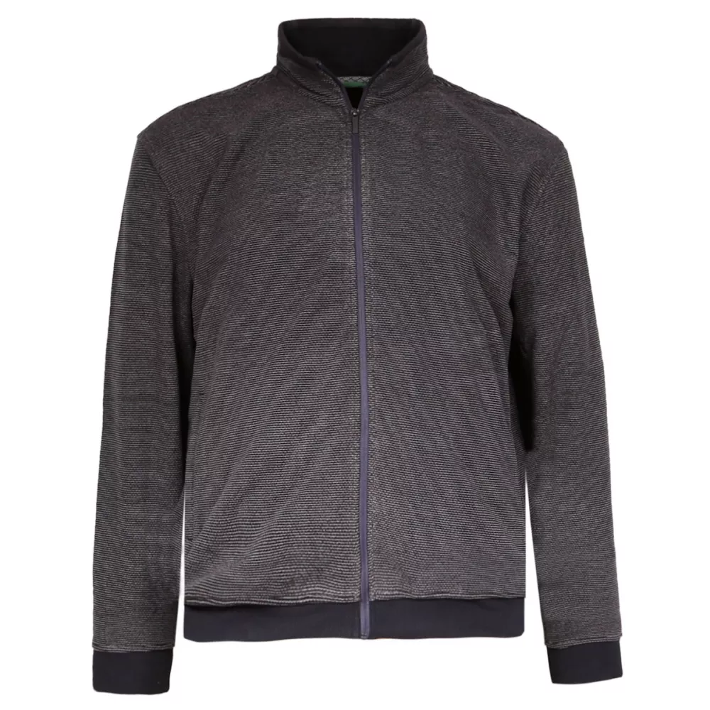 Sweat cardigan zippé gris anthracite Coupe confortable-5XL