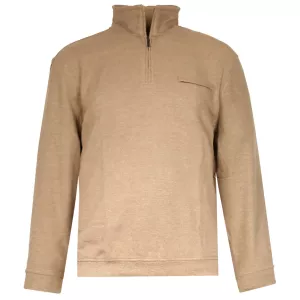 Sweat col zippé Camel taille poche poitrine-6XL