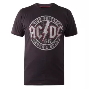 T-shirt AC/DC noir délavé manche courte 3XL à 10XL