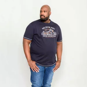 T-shirt bleu marine manche courte 3XL à 10XL-5XL