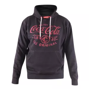 Sweat à capuche noir délavé officiel Coca-Cola 3XL à 6XL-5XL