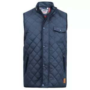 Veste matelassée col velours bleu marine-4XL