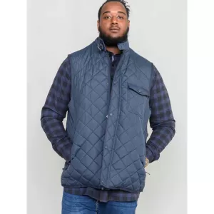 Veste matelassée col velours bleu marine-4XL