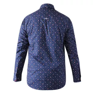 Chemise manche longue bleu marine de 3XL à 6XL-5XL