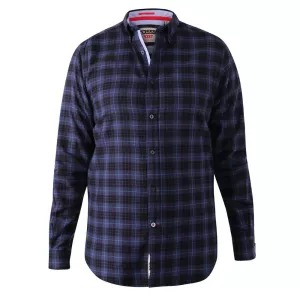 Chemise flanelle carreaux bleu marine noir