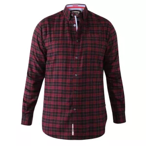 Chemise manche longue flanette  carreaux rouge noir de 3XL à 8XL