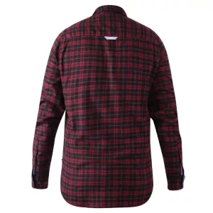 Chemise flanelle à carreaux rouge noir casual-7XL
