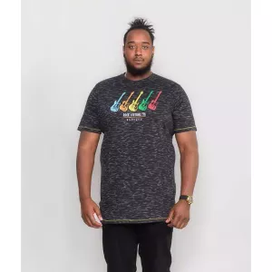 T-shirt Mélange de noir manche courte 3XL à 8XL-4XL