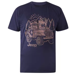 T-shirt Mélange de bleu manche courte Jeep 2XL à 5XL