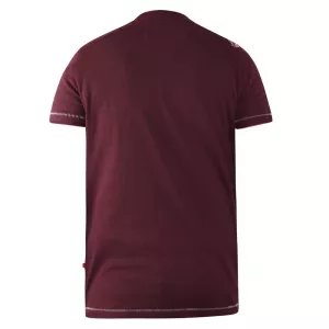 T-shirt Mélange de bordeaux manche courte 3XL à 6XL-5XL