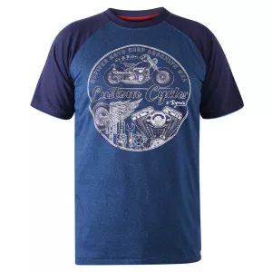 T-shirt Mélange de bleu manche courte 3XL à 6XL