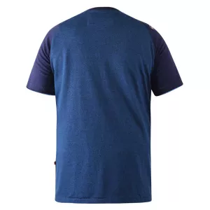 T-shirt D555 Moto Custom Motorcycle Mélange de bleu-4XL