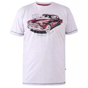 T-shirt D555 voiture rétro Mélange de blanc cassé