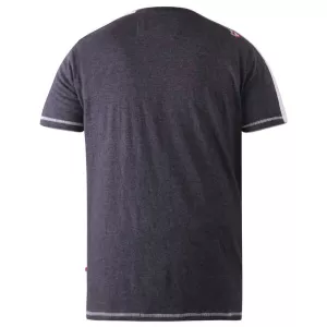 T-shirt D555 plaques américaines Mélange de gris foncéU-5XL