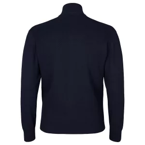 Pull cardigan zippé bleu marine 3XL à 7XL-3XL