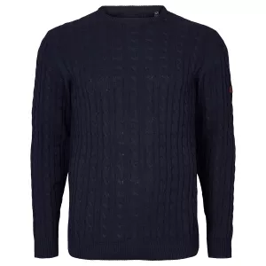 Pull col rond bleu marine 2XL à 8XL-3XL