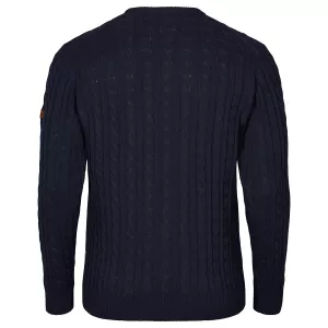 Pull col rond bleu marine 2XL à 8XL-3XL