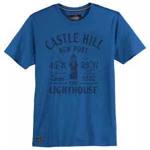 T-shirt Castle Hill bleu motif phare nautique