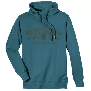 Sweat col tube bleu pétrole de 3XL à 8XL