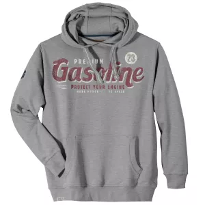 Sweat à capuche gris chiné de 3XL à 10XL