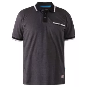 Polo poche poitrine Mélange de gris-3XL
