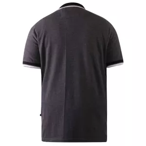 Polo Mélange de gris Col boutonné de 3XL à 8XL-3XL