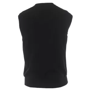 Pull Col en V sans manche noir de 3XL à 6XL-5XL