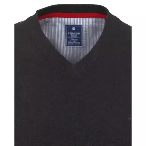 Pull Col en V sans manche gris foncé de 3XL à 6XL-4XL
