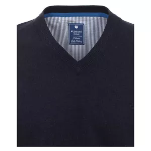 Pull Col en V sans manche bleu nuit de 3XL à 6XL-5XL