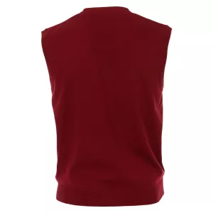 Pull Col en V sans manche rouge foncé de 3XL à 6XL-5XL