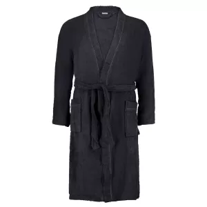 Sortie de bain noire douce unisexe