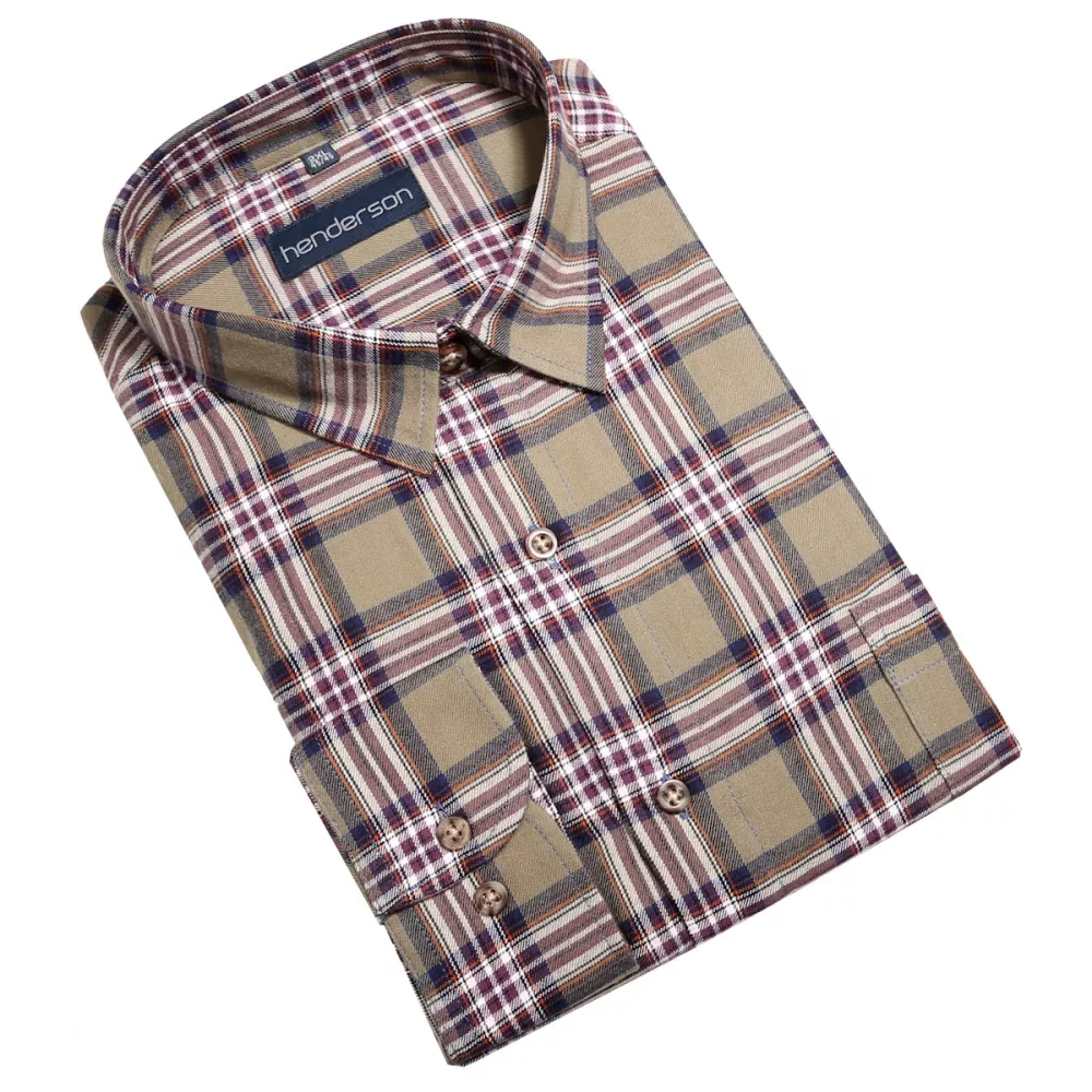 Chemise manche longue carreaux vert, blanc et orange Flanelle de 2XL à 5XL-3XL