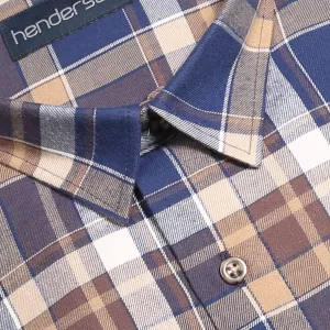 Chemise Henderson à carreaux bleu ocre-2XL