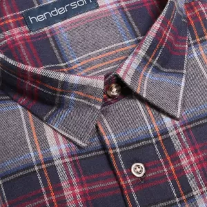 Chemise à carreaux bleu, rouge et orange-2XL