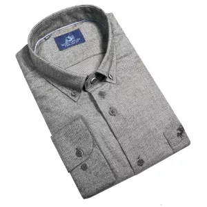 Chemise Mélange de gris Coton Lyocell manche longue de 2XL à 6XL