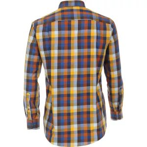 Chemise confort à careaux jaune orange bleu-6XL