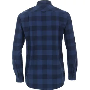 Chemise Western à careaux marine et bleu-6XL