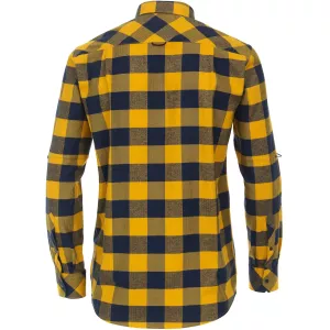 Chemise Western à careaux marine et jaune-6XL