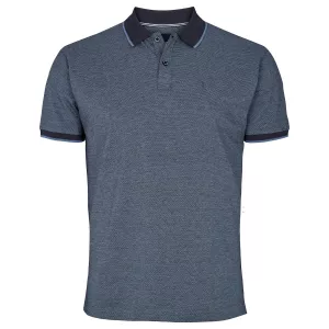 Polo North bicolore brodé bleu marine