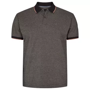 Polo North bicolore brodé noir