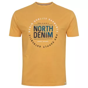 T-shirt North Denim Jaune ocre casual homme