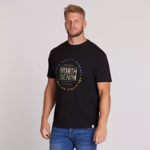 T-shirt North Denim noir casual homme-6XL