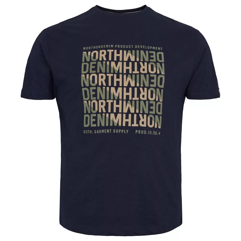 North DENIM56 T-shirt manche courte bleu marine 2XL à 10XL-5XL
