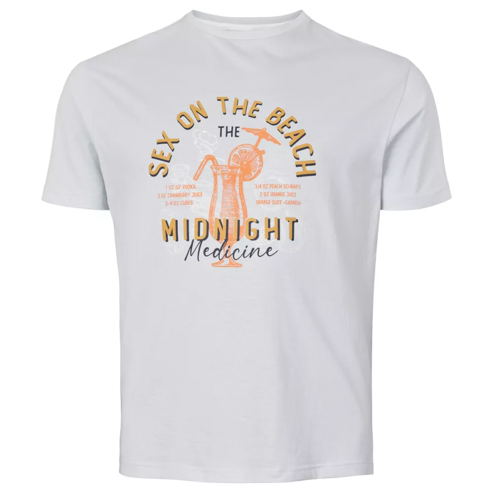 T-shirt imprimé cocktail bleu légé-5XL