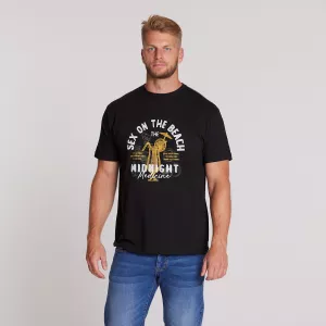 T-shirt imprimé cocktail noir-7XL