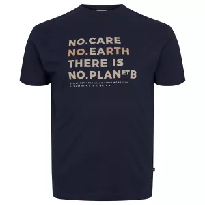 T-shirt manche courte bleu marine 2XL à 8XL coton responsable