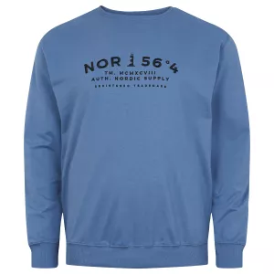 Sweat nautique Nor 56°4 bleu placide-7XL