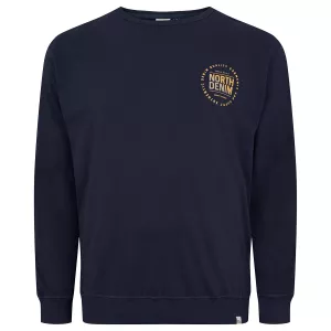 Sweat North 56°4 bleu marine petit logo poitrine